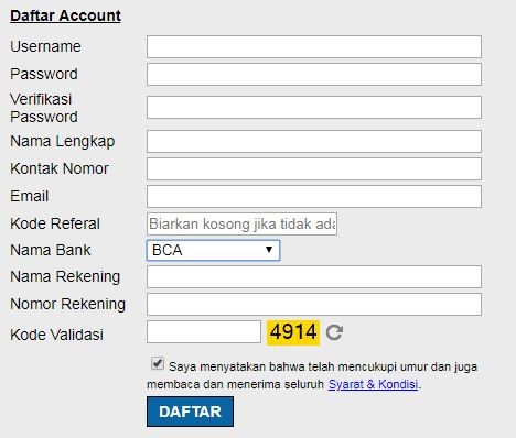 Daftar Account